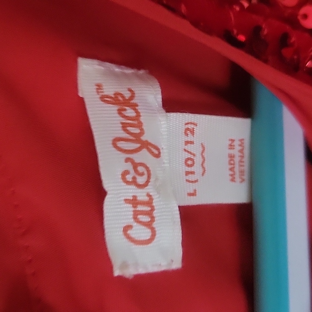 Cat & Jack Red Girls Sequin And Tutu Dress - Picture 4 of 6